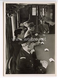 III. Reich - Propaganda-Postkarte - " Adolf Hitler - Compiègne 1940 - Die französische Delegation "