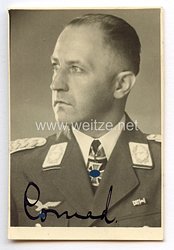 Luftwaffe - Originalunterschrift von Ritterkreuzträger Generalmajor Dipl.-Ing. Gerhard Conrad