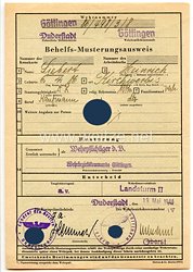 III. Reich - Behelfs-Musterungsausweis 