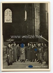 III. Reich - Propaganda-Postkarte - " Adolf Hitler im Westen - Der Führer im Münster zu Straßburg "