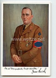 III. Reich - farbige Propaganda-Postkarte - " Hanns Oberlindober - Führer der Nat.-Soz.-Kriegsopferversorgung "