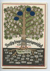 III. Reich - farbige Propaganda-Postkarte - " Deutsche Krieger-Wohlfahrtsgemeinschaft - Helft der Kyffhäuser-Wohlfahrt ! "