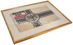 Kaiserliche Marine gerahmte kleine Reichskriegsflagge