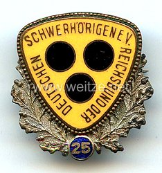 Reichsbund der Deutschen Schwerhörigen - Silberne Ehrennadel für 25 jährige Mitgliedschaft