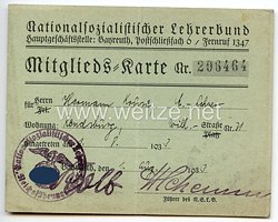 Nationalsozialistischer Lehrerbund ( NSLB ) - Mitgliedskarte