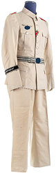 Wehrmacht weißer Sommer-Dienstrock mit Hose für einen Oberleutnant im Artillerie-Regiment 