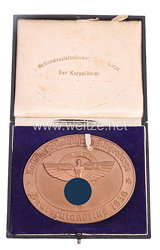 NSFK - nichttragbare Goldene Plakette - " Nationalsozialistisches Fliegerkorps - Deutschlandflug 1938 "