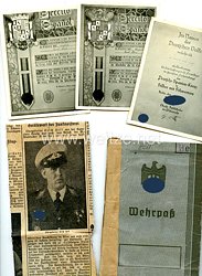 Luftwaffe - Dokumenten- und Fotogruppe des Deutschen Spanienkreuz in Silber mit Schwertern Träger Oberfeldwebel Erich Heil