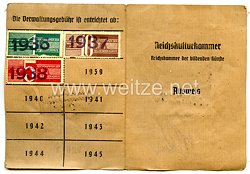 Reichskulturkammer - Reichskammer der bildenden Künste - Ausweis
