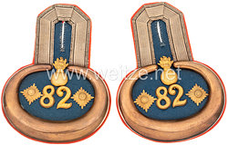 Preußen Paar Epauletten für einen Hauptmann im 2. Masurischen Feldartillerie-Regiment Nr. 82