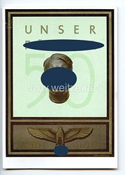 III. Reich - farbige Propaganda-Postkarte - " Adolf Hitler - 50. Geburtstag - Unser Führer 1889-1939 "