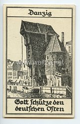 III. Reich - Propaganda-Postkarte - " Danzig - Gott schütze den deutschen Osten - Deutsch-Nationaler Jugendbund Deutsches Land "