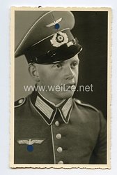 Wehrmacht Heer Portraitfoto, Soldat mit Waffenrock der Infanterie