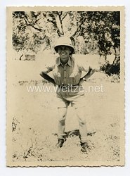Wehrmacht Heer Foto, Soldat in Tropenuniform