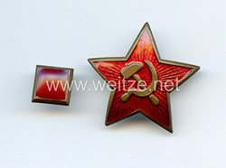 Sowjetunion 2. Weltkrieg. Mützenstern und Kragenabzeichen  