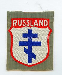 Wehrmacht Heer Ärmelschild für der Befreiungsarmee POA, 2. Model mit Aufschrift "Russland"