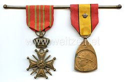 Belgien Ordensspange eines Veteranen des 1. Weltkriegs 