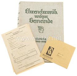 Ehrenchronik unserer Gemeinde / Weltkrig 1914 - 1918
