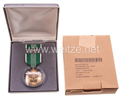 USA - Military Merit Medal in Case with Lapel Pin and Ribbon Bar