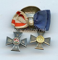 Knopflochdekoration - Kreuz XX Jahre für Offiziere und Roter Adlerorden 4. Klasse - Miniatur