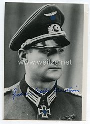 Heer - Nachkriegsunterschrift von Ritterkreuzträger Gustav-Adolf Blancbois