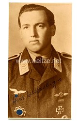 Luftwaffe - Nachkriegsunterschrift von Deutschen Kreuz in Gold Träger Hans Wolfersberger