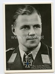 Luftwaffe - Portraitpostkarte von Ritterkreuzträger Major Müncheberg