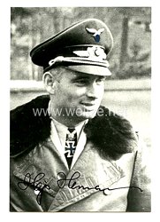 Luftwaffe - Nachkriegsunterschrift von Ritterkreuzträger Hans-Joachim Herrmann