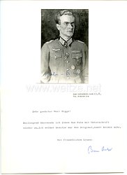 Wehrmacht - Nachkriegsunterschriften von Ritterkreuzträger Philipp Freiherr von Boeselager