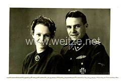 Waffen-SS Portraitfoto, SS-Oberscharführer mit E.K.1. 1939 und Nahkampfspange
