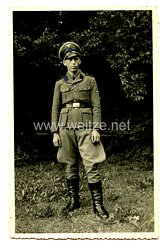 Waffen-SS Portraitfoto, SS-Mann mit Schirmmütze