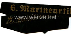 Kriegsmarine Mützenband "6. Marineartillerieabteilung 6."