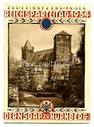 III. Reich - farbige Propaganda-Postkarte - " Zur Erinnerung an den Reichsparteitag 1934 der NSDAP zu Nürnberg "