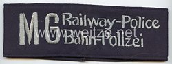 Bundesrepublik Deutschland ( BRD ) frühe Bahn-Polizei Armbinde der Westlichen Besatzungsmächte "Military Government Railway Police"