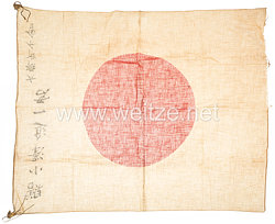Japan 2. Weltkrieg, Gefechtsfahne eines Soldaten mit Beschriftung