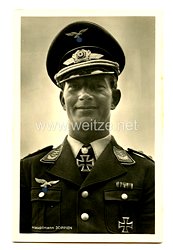 Luftwaffe - Portraitpostkarte von Ritterkreuzträger Hauptmann Hermann-Friedrich Joppien