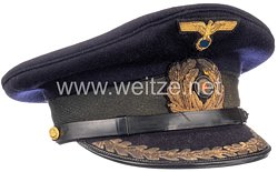 Kriegsmarine dunkelblaue Schirmmütze für Stabsoffiziere Korvettenkapitän bis Kapitän zur See 