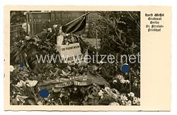 III. Reich - Propaganda-Postkarte - " Horst Wessel Grabmal Berlin St. Nicolai-Friedhof "