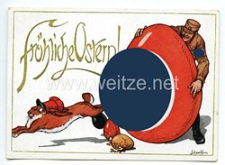 SA - farbige Propaganda-Postkarte - " Fröhliche Ostern "
