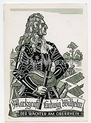 III. Reich - farbige Propaganda-Postkarte - " Grenzgau-Opfergau Kriegs-WHW 1939/40 - 24. / 25. Opfertag des Grenzgaues Baden "