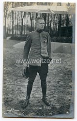Fliegerei 1. Weltkrieg - Fotopostkarte  - Deutsche Fliegerhelden " Leutnant Schäfer "