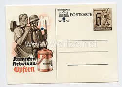 III. Reich - Propaganda-Postkarte - " Kämpfen Arbeiten Opfern, 2. Kriegs WHW "