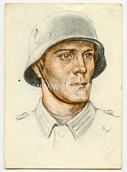 III. Reich - farbige Propaganda-Postkarte - " Tag der Wehrmacht 1940 "