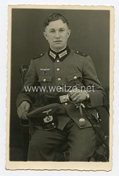 Wehrmacht Heer Foto, Gefreiter mit Reiterabzeichen und Säbel