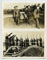 Wehrmacht Heer Fotos, Soldaten bei einer Beerdigung in der Kanadischen Kriegsgefangenschaft