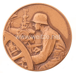 Reichswehr, nichttragbare bronzene Siegermedaille "Preisrichten 1930 3. Preis 3. Artillerie Regiment 6. Batterie"