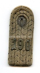 Preußen 1. Weltkrieg Einzel Schulterstück feldgrau für einen Leutnant im Infanterie-Regiment Nr. 190