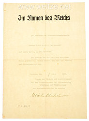 III. Reich - Originalunterschrift von Martin Mutschmann, Reichsstatthalter in Sachsen