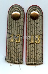Preußen Paar Schulterstücke für einen Leutnant im Schleswig-Holsteinischen Dragoner-Regiment Nr. 13