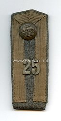 Preußen 1. Weltkrieg Einzel Schulterklappe feldgrau für einen Offizier-Stellvertreter im Infanterie-Regiment von Lützow (1. Rheinisches) Nr. 25